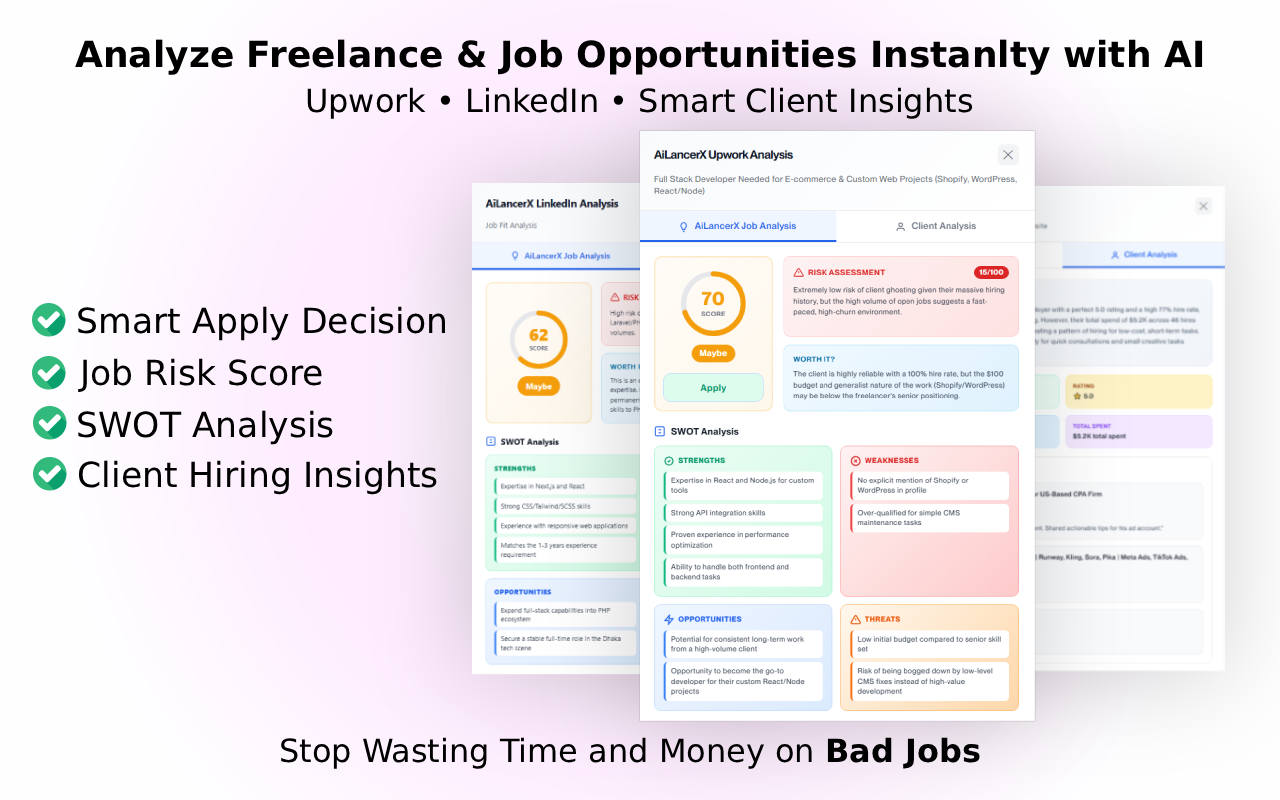 AiLancerX - Analyzing Jobs & Client Insights